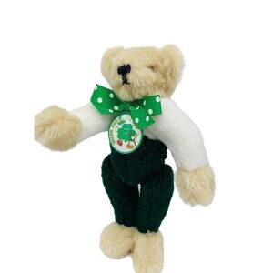 B B Bear Artist Teddy Irish For The Day Green White 12" Jointed Collectible Toy